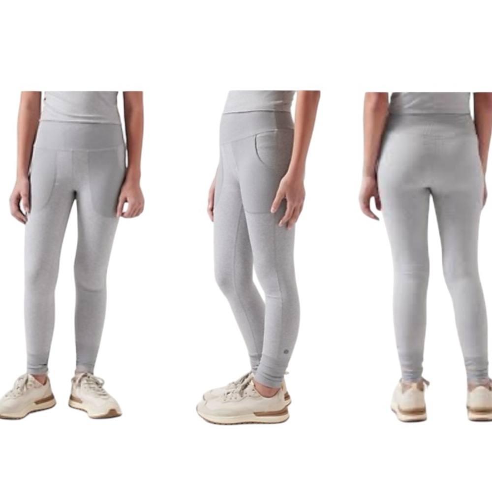 Athleta Girl Highrise Softluxe Tights Size M 8/10 Ribbed Performance Legging